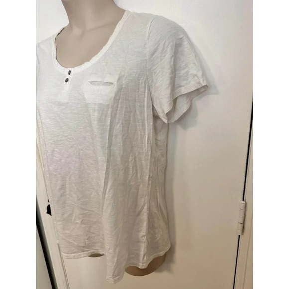 j jill womens white t-shirt size large #0777 - Picture 3 of 8